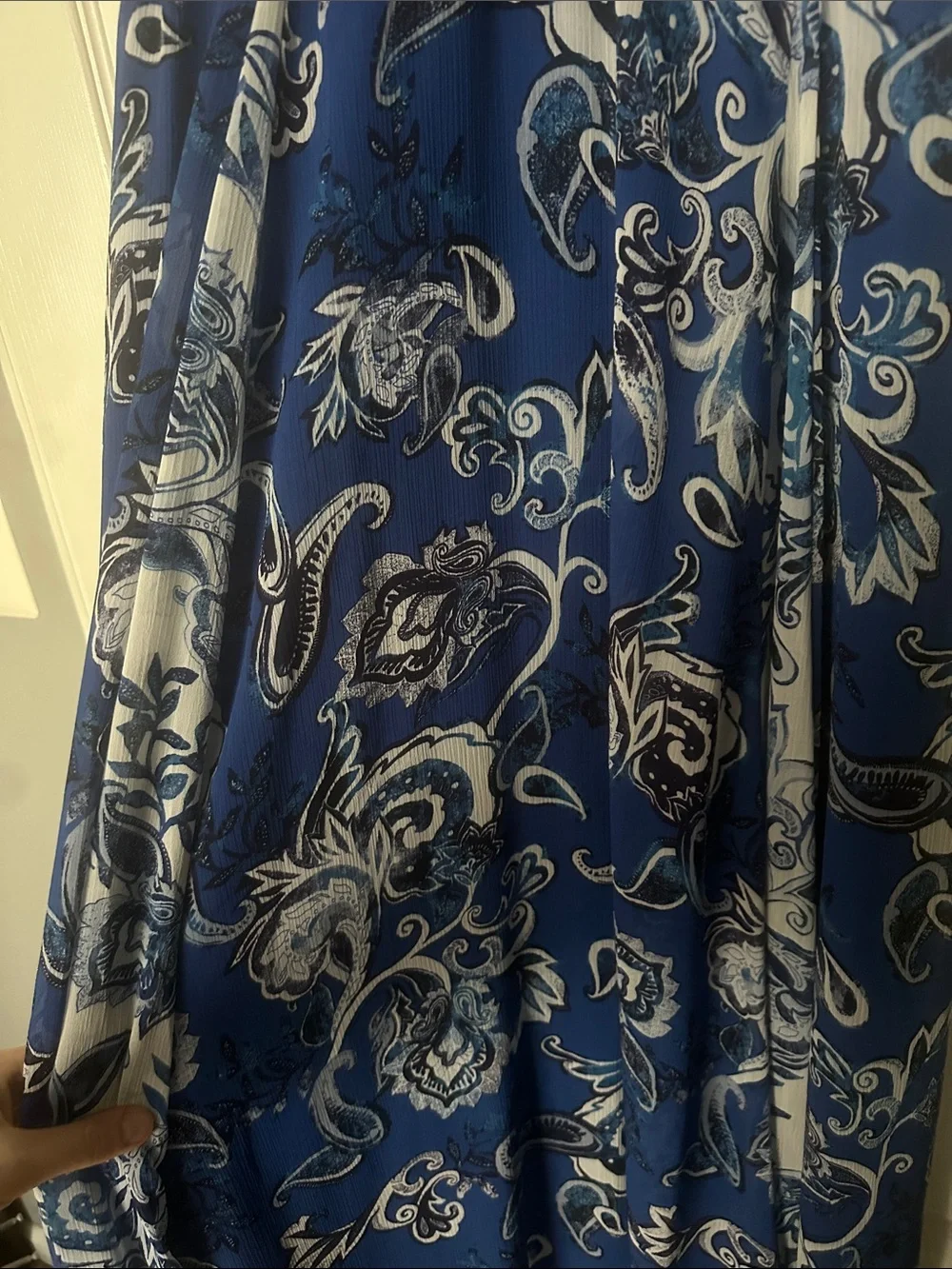 NWT WHBM Blue Floral Maxi Dress - Picture 2 of 10